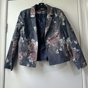 Estelle & Finn Floral Open Front Blazer Jacket Size 10